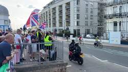 Protests takes place outside hotel in Southsea used to house asylym seekers News Clip