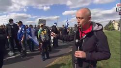 Quebec border crossing protests: Anti-racist and ultranationalist groups face off News Clip