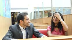 Business colleagues discussion at cafe Stock Footage