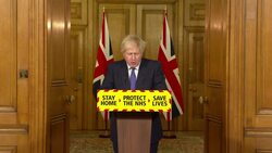 Boris Johnson speaking at Government coronavirus press briefing News Clip