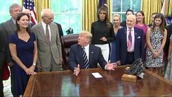 Trump marks Apollo 11 anniversary with astronauts Instructional Video