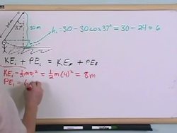 Potential Energy And Energy Conservation: Solving another problem, Part 2 Instructional Video