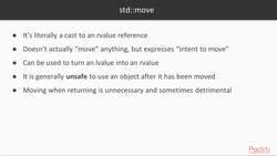 Mastering C++ Standard Library Features [Video] - Move Semantics Instructional Video