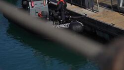 Suspected migrants brought into Dover by Border Force News Clip