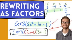 Rewriting a polynomial as its linear factors (Determining Factors of Polynomials) Instructional Video