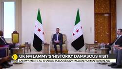 UK FM Lammy meets Syrian interim president, pledges $129 million aid to Syria News Clip