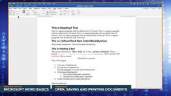 SkillSprints: Open, Saving and Printing Documents in Microsoft Word Instructional Video