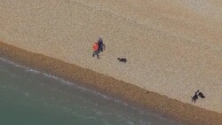 UK: Aerial views of Brighton during the Coronavirus epidemic. News Clip