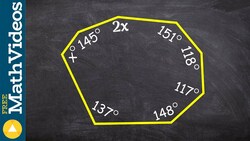 Determine the missing value using the sum of interior angles of a polygon ex 3 Instructional Video