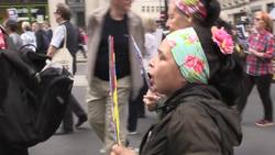 Protest outside BBC headquarters over TV licence News Clip