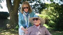 101 year-old woman walking laps of park for NHS News Clip