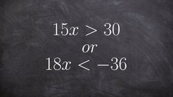 Solving and graphing a compound inequality joined by or Instructional Video