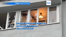 Russian attack on Ukrainian capital Kyiv injures eight as drone and missile strikes continue News Clip