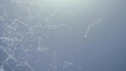 Abstract Digital Concept of Geometrical Figures: Polygon Plexus Fractals Moving, Connecting and with Particles. Triangular Technological Concept Seamless Loop Background Animation Stock Footage