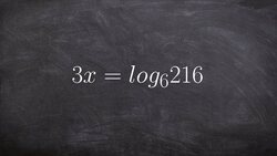 Converting an equation to exponential form to solve the logarithm Instructional Video