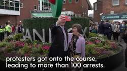 Racegoers enjoy Aintree despite criticism from animal rights groups News Clip