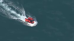 UK: Migrants attempting to cross the English Channel News Clip