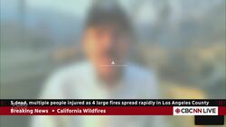 5 dead, multiple people injured as 4 large fires spread rapidly in Los Angeles County News Clip