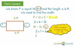 Finding Length of Unknown Sides: Area and Perimeter of Rectangles Instructional Video