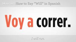 How to Say "Will" in Spanish Instructional Video