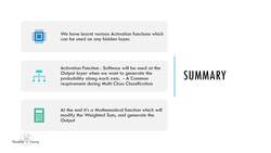 Deep Learning - Crash Course 2023 - Summary on Activation Functions Instructional Video