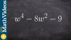 Factoring a trinomial to the fourth power Instructional Video