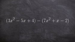 Overview subtracting polynomials teacher explains how to Instructional Video