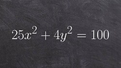 Learn to graph an ellipse not in standard form with the center at the origin Instructional Video
