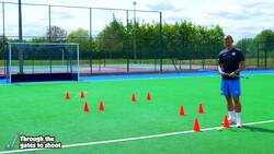 Striking - (Hockey) Through the gates to shoot Instructional Video