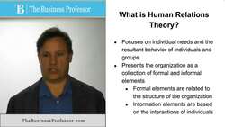 Human Relations Theory Instructional Video