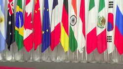 Shinzo Abe greeting Brazillian President Jair Bolsonaro at G20 News Clip