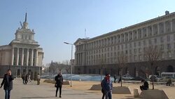 The Council of Ministers building in Sofia, Bulgaria Stock Footage
