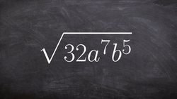 How to simplify the square root of an expression by using perfect squares Instructional Video