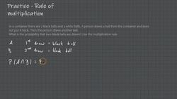 Statistics & Mathematics for Data Science and Data Analytics - Solution: Rule of Multiplication Instructional Video