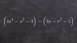 Classifying a polynomial expression by subtraction Instructional Video