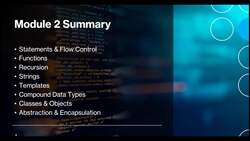 Fundamentals of Object-Oriented Programming - C++ - Module 2 Summary Instructional Video