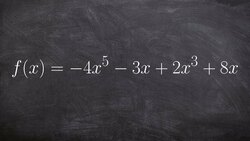 Classify a polynomial and determine the end behavior to fifth degree Instructional Video