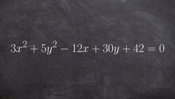Graph an ellipse by first completing the square Instructional Video