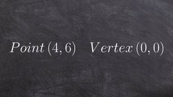 Given a point and vertex learn to write the equation of the parabola Instructional Video