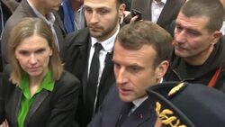 CLEAN : French president grilled by disgruntled former factory workers News Clip