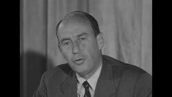 Presidential candidate Adlai Stevenson speaks in a recorded message for movie theater-goers News Clip