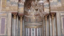 Egypt, Cairo - Mosque and Madrasa of Sultan Hassan - Mihrab Stock Footage
