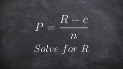 Literal equation literal equations literal equations Instructional Video