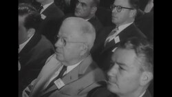 President Dwight D. Eisenhower attends "People to People" conference to encourage human understanding and world peace News Clip