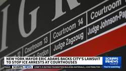 New York Mayor Eric Adams backs city's lawsuit to stop ICE arrests at courthouses News Clip