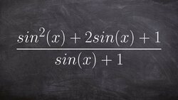How to simplify a rational trigonometric expression by factoring Instructional Video