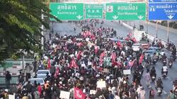 CLEAN : Thailand: Pro-democracy protesters march against dictatorship to PM's residence News Clip