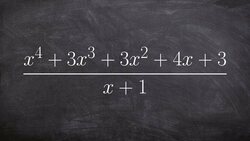 Dividing two polynomials using synthetic division Instructional Video