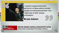 Bryan Adams bails on Mississippi gig over 'discriminatory' LGBT law News Clip