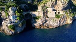 Drone Captures Enchanting Vistas of Amalfi's Jewel, Positano Stock Footage